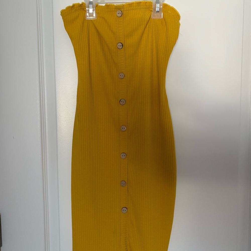 Mustard Yellow Bodycon Dress ✨